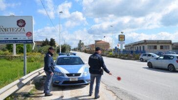 Posto di blocco polizia stradale