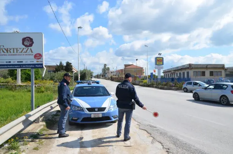 Posto di blocco polizia stradale