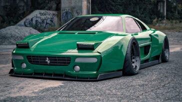 Ferrari F355 verde widebody