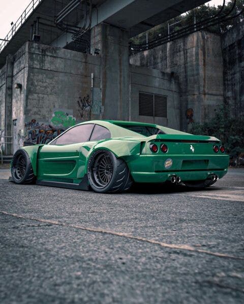 Ferrari F355 verde widebody