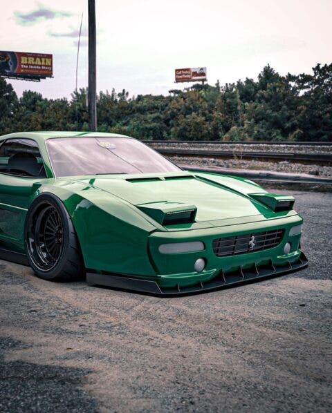 Ferrari F355 verde widebody