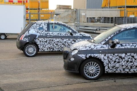 Fiat 500e 2021 prototipi foto spia