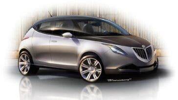Nuova Lancia Ypsilon render