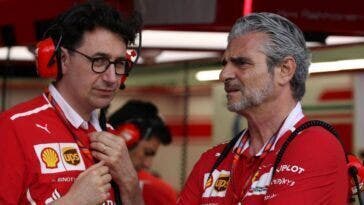 Mattia Binotto e Maurizio Arrivabene