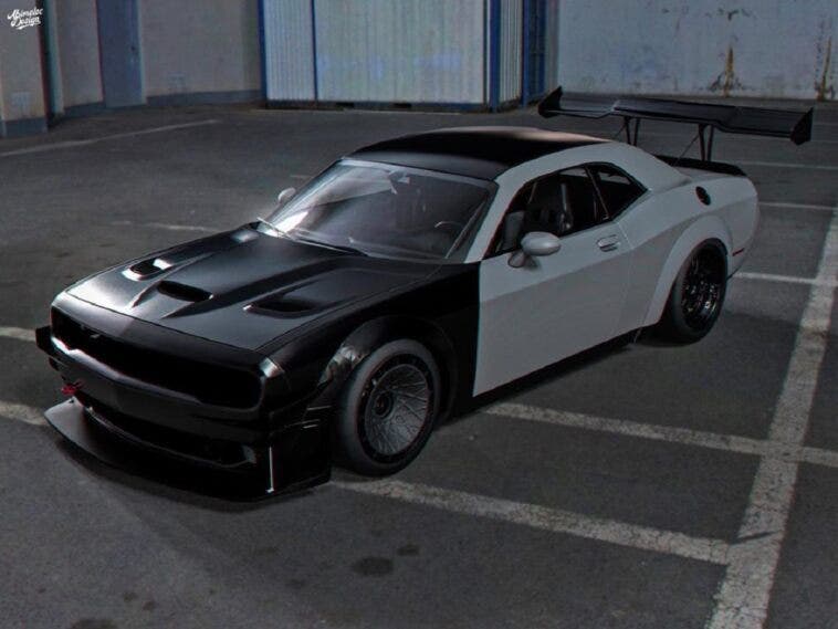 Dodge Challenger Hellcat pista Abimelec Design