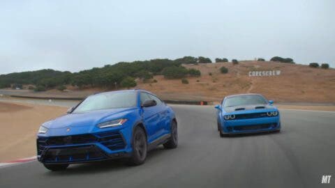 Dodge Challenger SRT Hellcat Redeye vs Lamborghini Urus MotorTrend