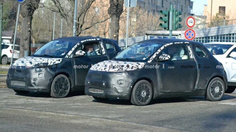 Fiat 500e 2021 prototipo foto spia