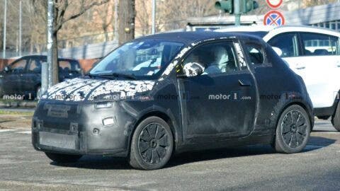 Fiat 500e 2021 prototipo foto spia