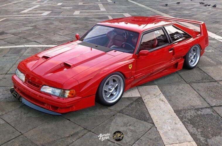 Ford Mustang Foxbody Ferrari F40 Abimelec Design