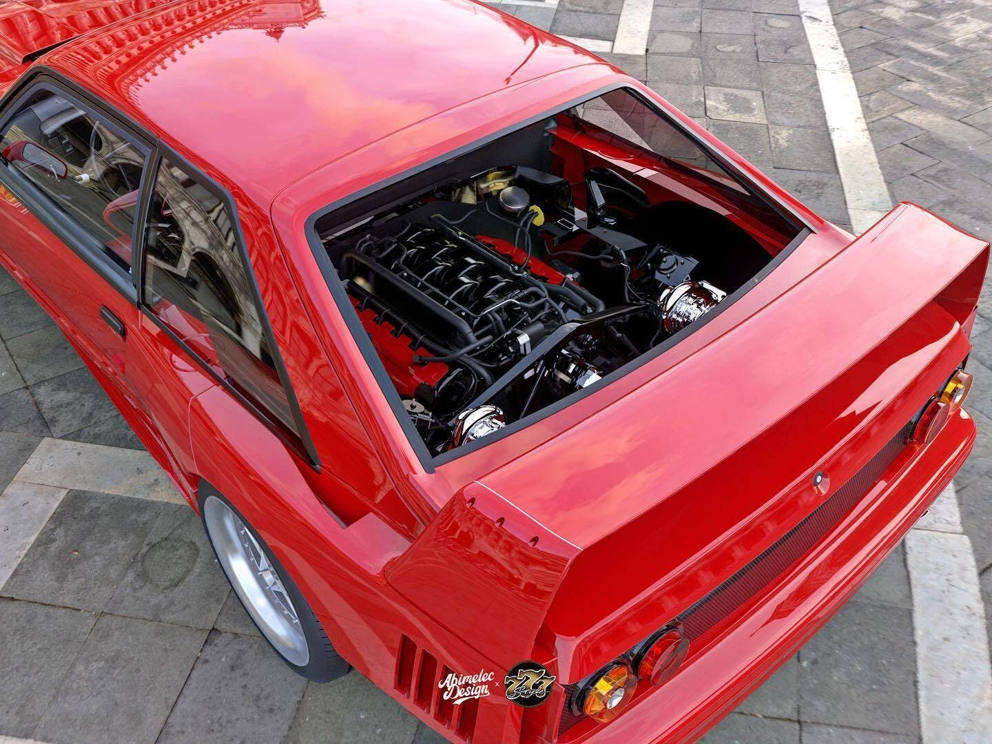 Ford Mustang Foxbody Ferrari F40 Abimelec Design