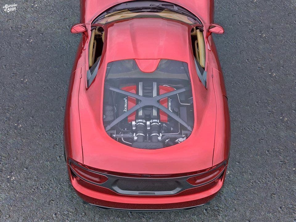Dodge Viper motore centrale render