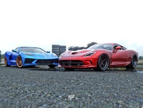 Dodge Viper motore centrale render