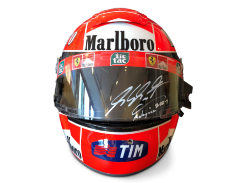 Ferrari casco Michael Schumacher 2001 asta
