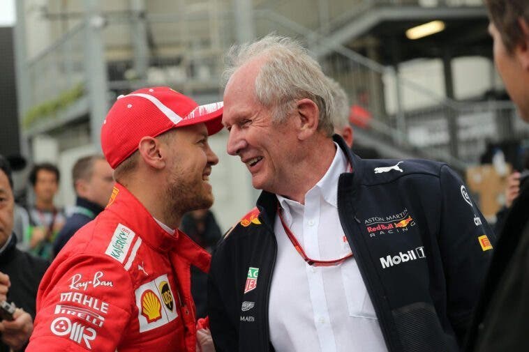 Helmut Marko e Sebastian Vettel