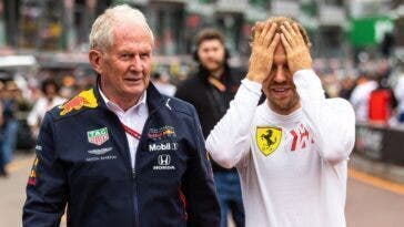 Sebastian Vettel con Helmut Marko