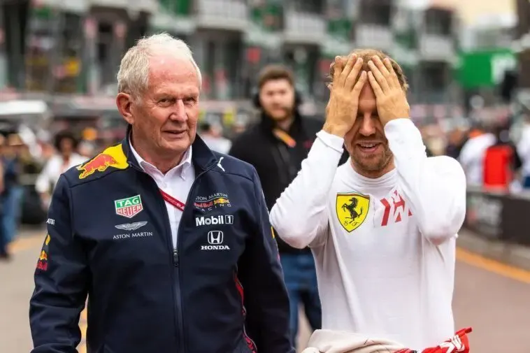 Sebastian Vettel con Helmut Marko