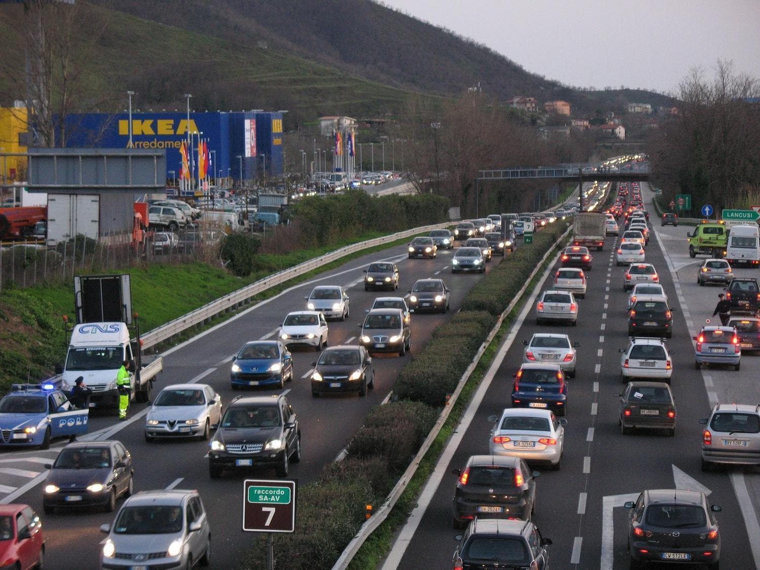 Posizione Dei Veicoli Sulla Carreggiata