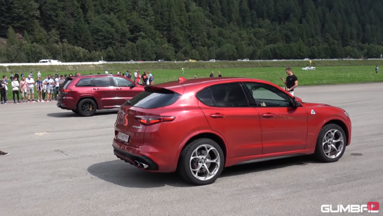 Alfa Romeo Stelvio Quadrifoglio vs Jeep Grand Cherokee Trackhawk Gumbal