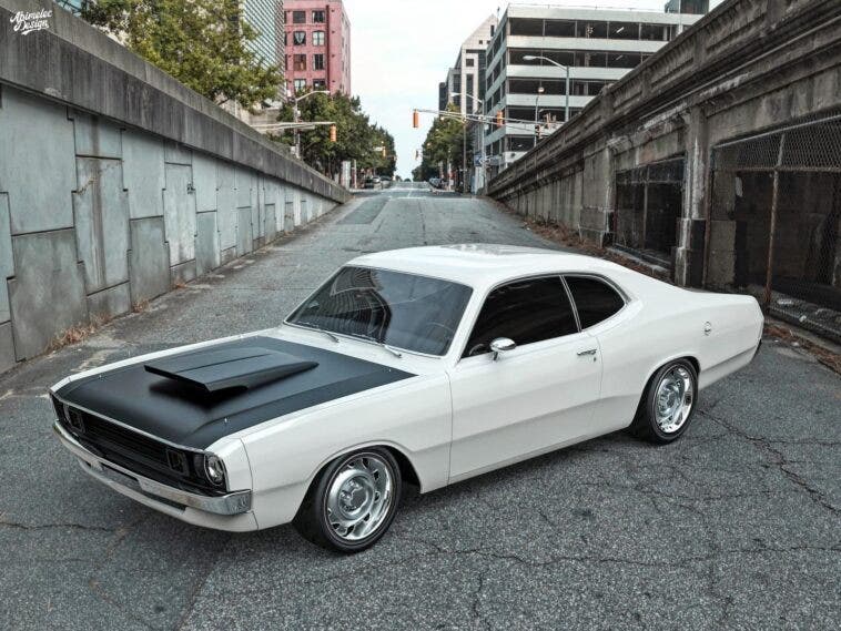 Dodge Demon 1972 restomod render