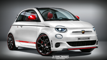 Nuova Fiat 500e Abarth render