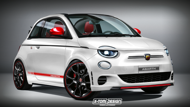 Nuova Fiat 500e Abarth render