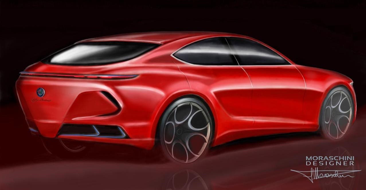 Alfa Romeo Giulietta BEV render
