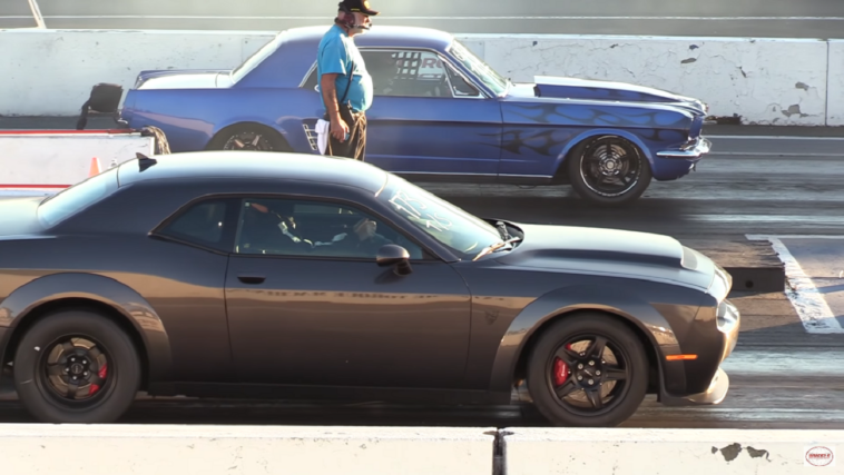 Dodge Challenger SRT Demon vs old school muscle car