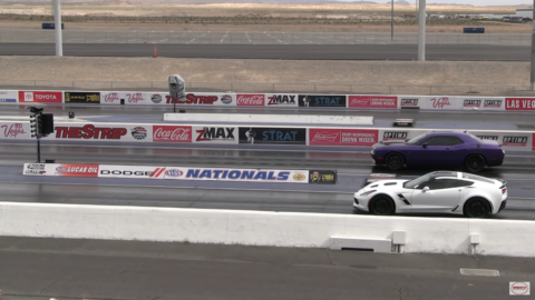 Dodge Challenger SRT Hellcat vs Chevrolet Corvette Grand Sport