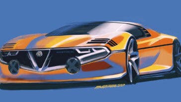 Alfa Romeo Montreal moderna bozzetto