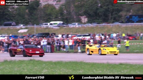 Ferrari F50 vs Bugatti EB 110 vs Lamborghini Diablo SV