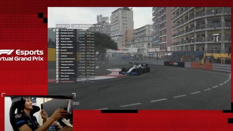 George Russell GP Monaco virtuale