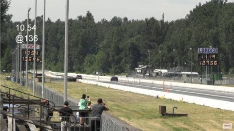 Dodge Challenger SRT Hellcat Wheels drag race