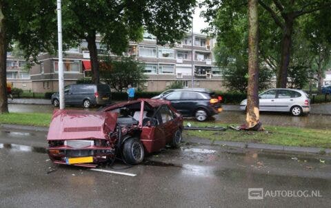 Lancia Delta HF Integrale distrutta incidente