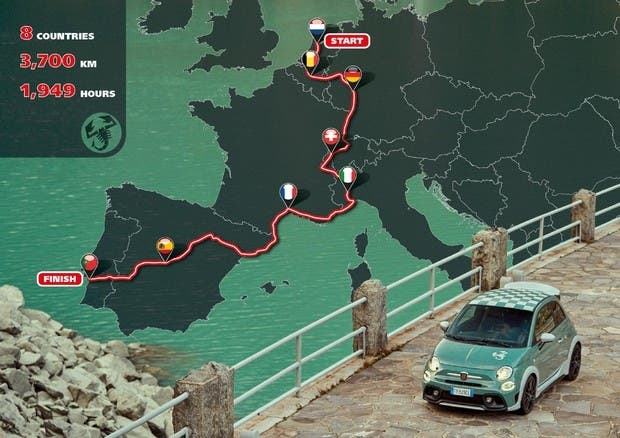 Abarth 695 70° Anniversario Il Giro d'Europa in 1949 ore