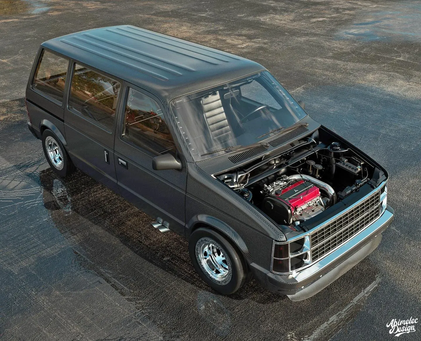Dodge Caravan fibra di carbonio
