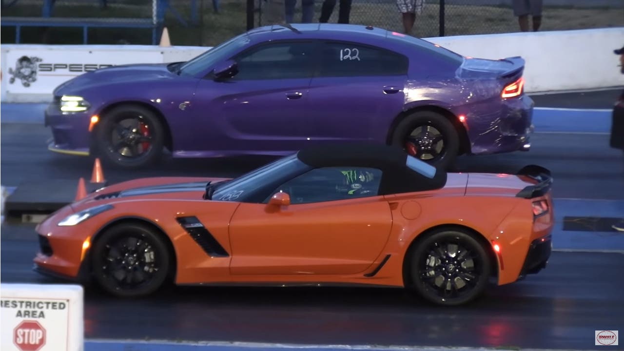 Dodge Charger SRT Hellcat drag race Wheels