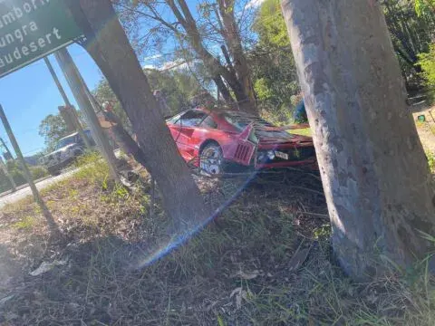 Ferrari F40 crash test drive