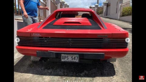 Ferrari Testarossa abbandonata Puerto Rico