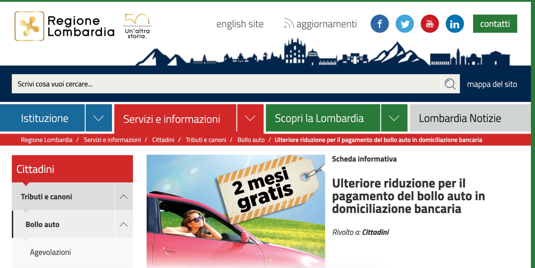 pagamento bollo auto lombardia on line