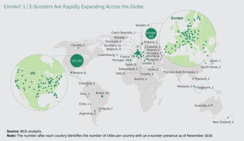 monopattini elettrici nel mondo