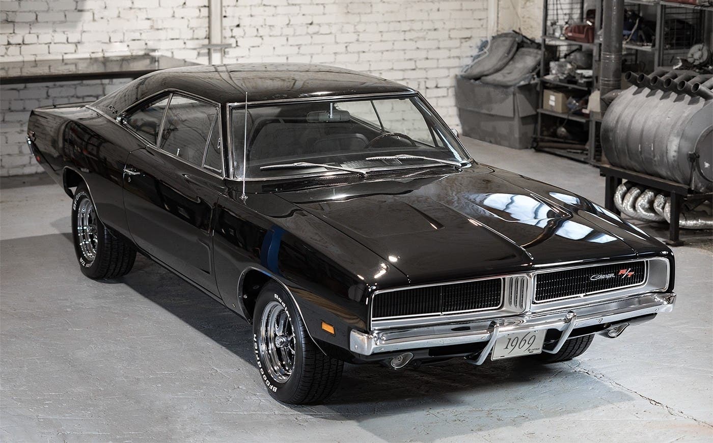 Modello Auto 1969 Dodge Charger R/T Nera Scala 1:25, Pressofuso New Ray, Muscle Car Collection, Nuovo In Scatola