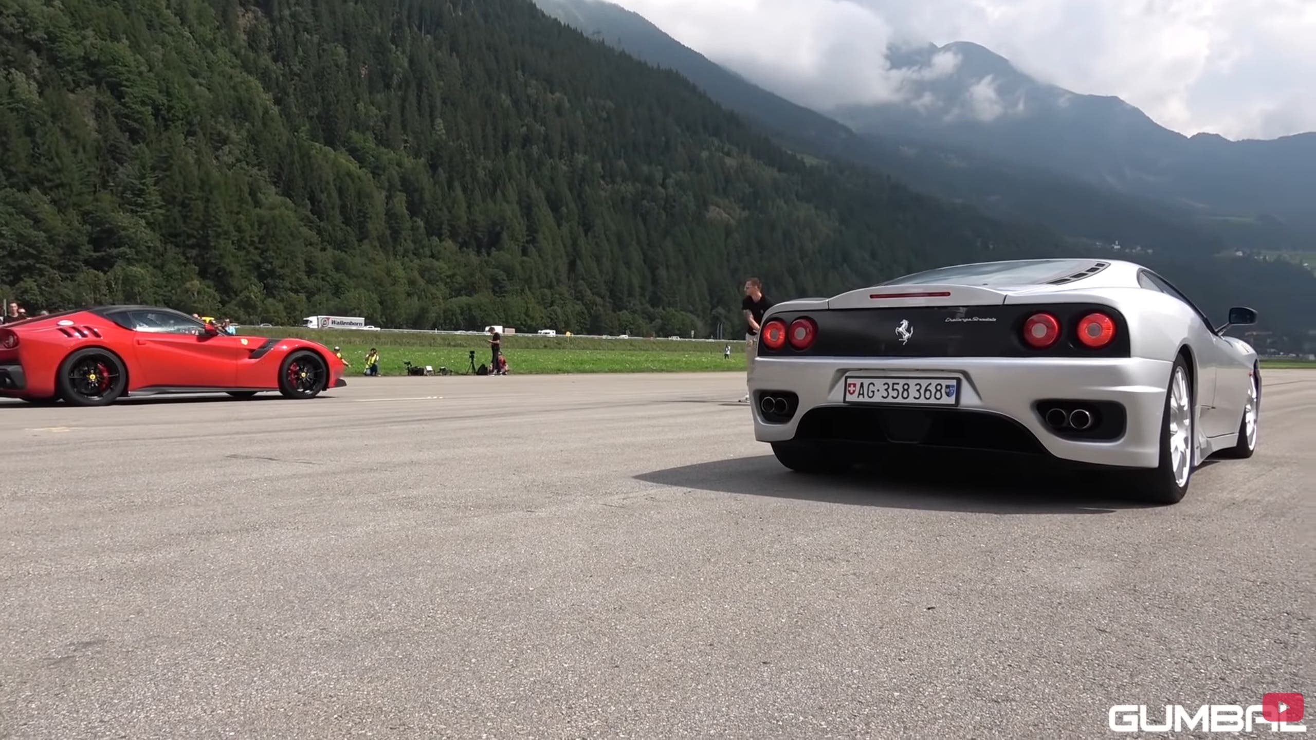 Ferrari F12tdf drag race