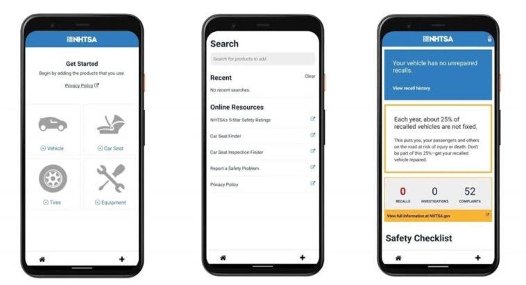 NHTSA SaferCar app