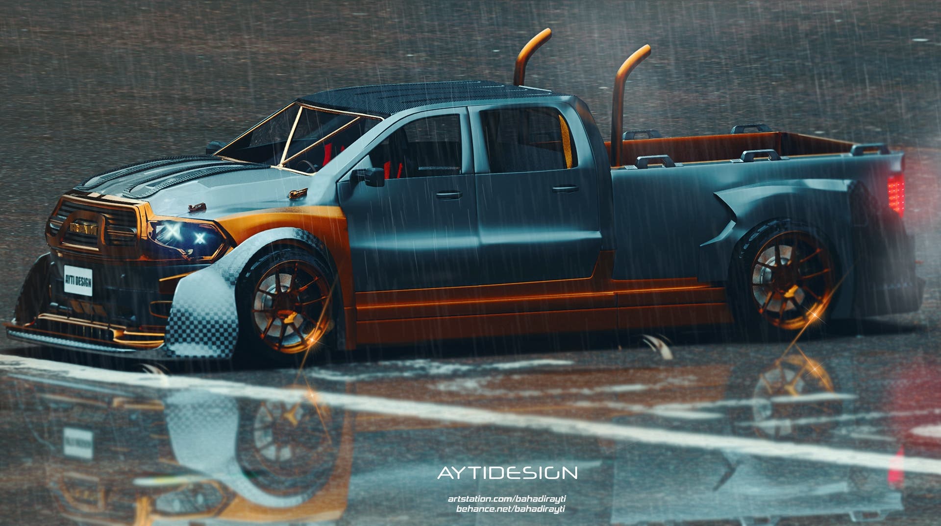 Ram 1500 pista render