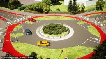 Regno Unito prima rotonda precedenza pedoni ciclisti