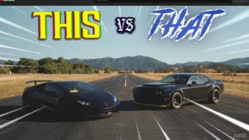 Dodge Challenger SRT Demon vs Lamborghini Huracán Performante drag race