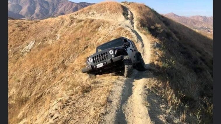 Jeep Wrangler bloccata