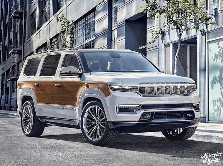 Nuovo Jeep Grand Wagoneer legno render