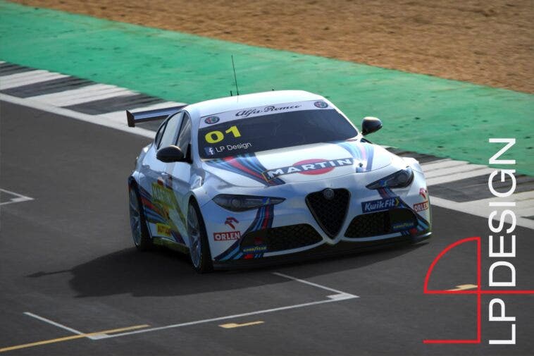 Alfa Romeo Giulia BTCC Martini Racing render