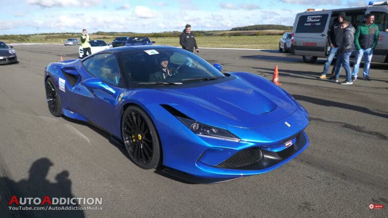 Ferrari F8 Tributo drag race